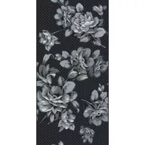Декор Нефрит-Керамика Аллегро черный цветы 20х40 см